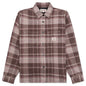 Heavy Washed Plaid Shirt - Brown