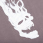 Flaming Skull S/S Tee - Grey/White