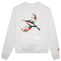 Heron Rainbow Crewneck - Grey Melange