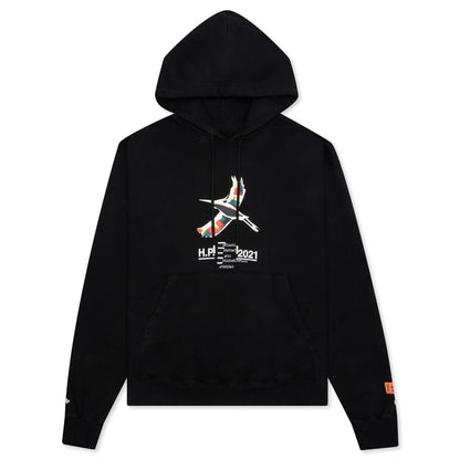 Heron Rainbow Hoodie - Black/White
