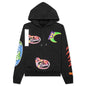 Hoodie Global Collage - Black/Blue