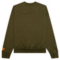 Misprinted Heron Crewneck - Dark Olive