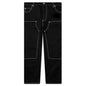 Misprinted White Stitch Canvas Carpenter - Black