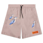 Nylon Printed Swimshorts - Taupe Herons