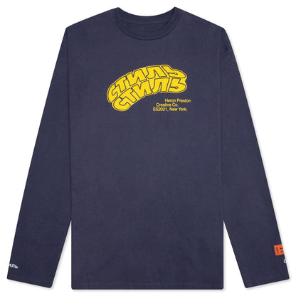 Oversize CTNMB Warp L/S Tee - Anthracite