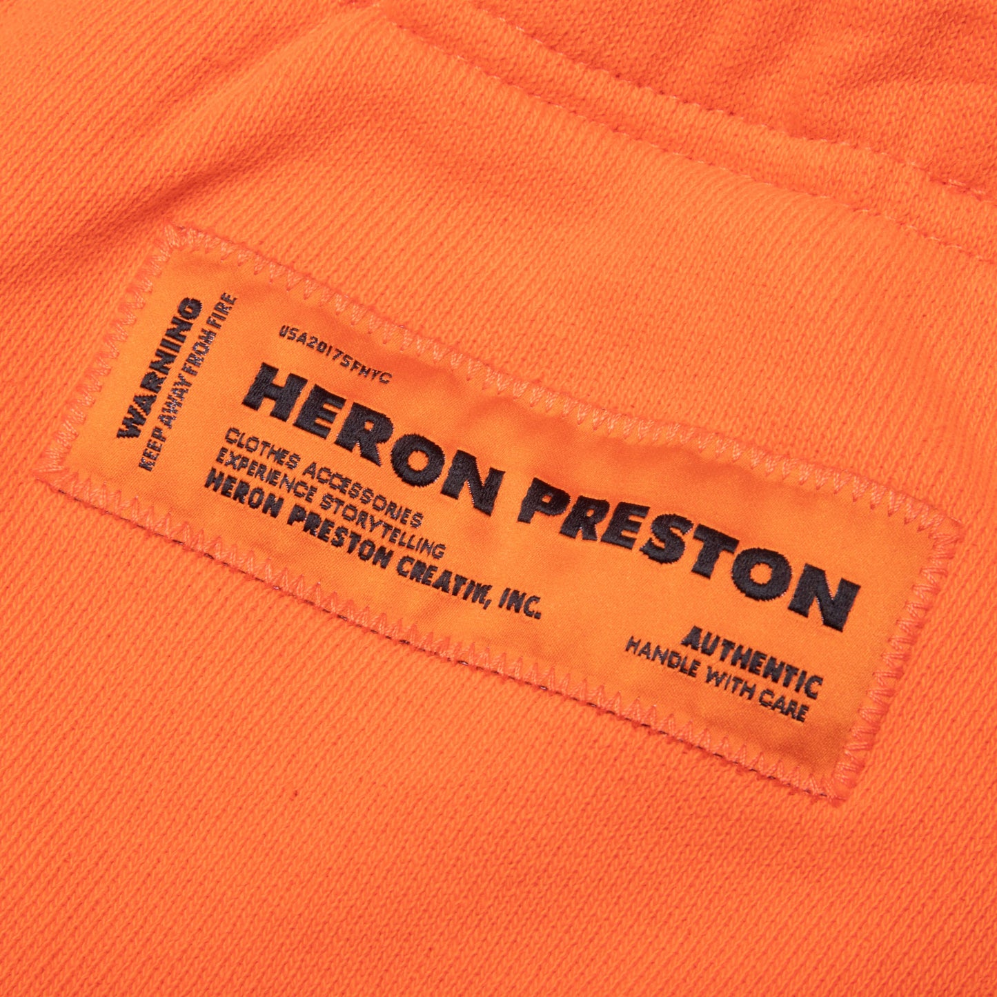 Plain Sweatpants CTNMB Vertic - Orange/White