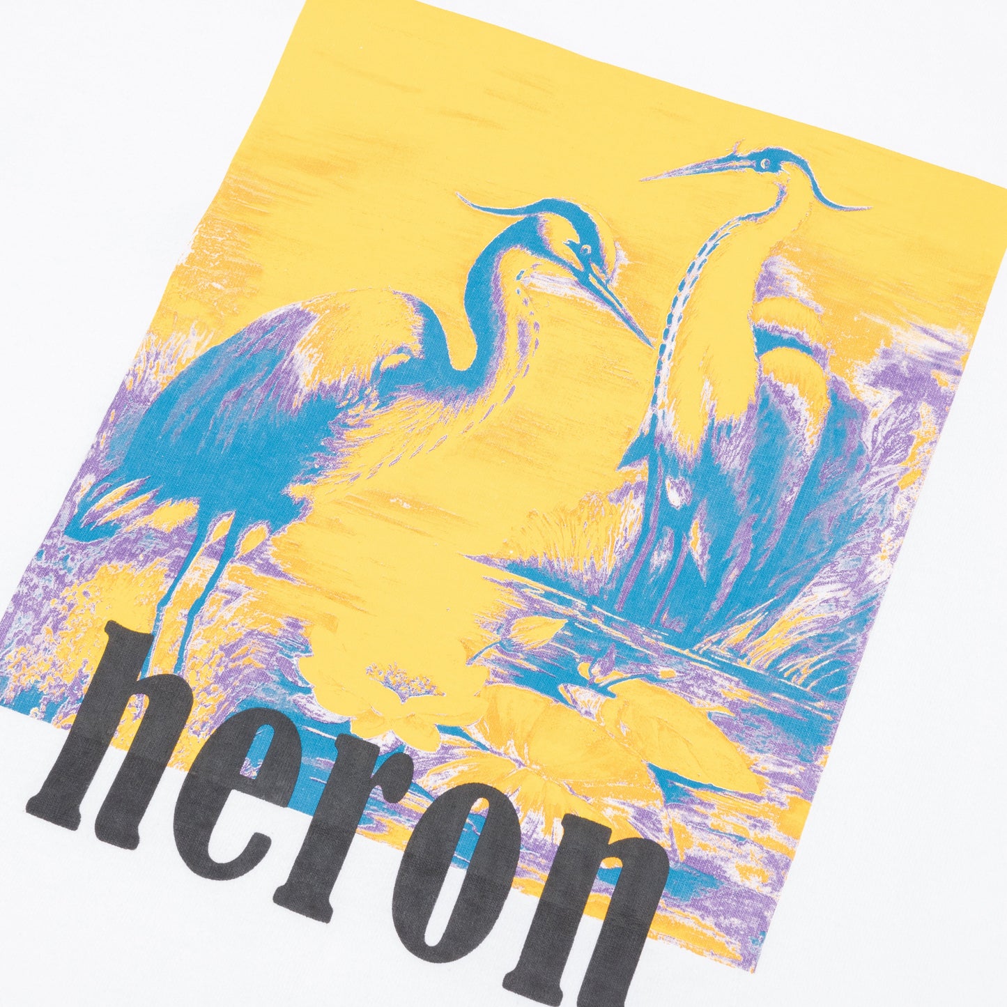 S/S T-Shirt ES OS Herons - White/Yellow
