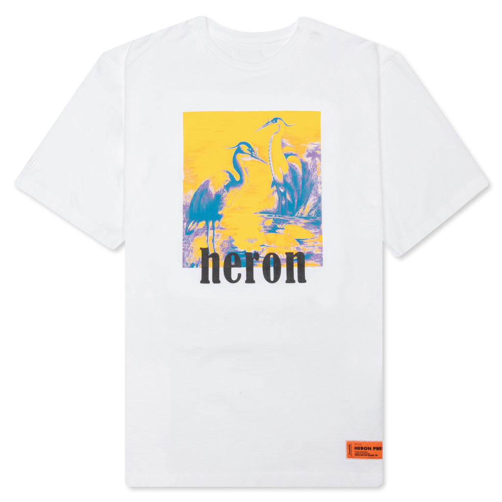 S/S T-Shirt ES OS Herons - White/Yellow
