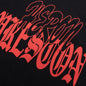 S/S Tee Reg Flaming Skull - Black/White