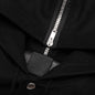 Hooded Varsity Jacket in Wool and Leather - Black