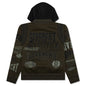 Hooded Varsity Jacket - Military Green