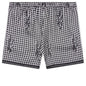 Houndstooth Silk Short - Black
