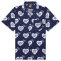 Heart Aloha Shirt - Navy