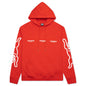 White Hoodie - Fiery Red