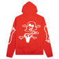White Hoodie - Fiery Red
