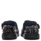 Isham Crochet Wool Suede Mules - Black