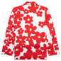 Red and White Dillies Print Jacket - Crimson