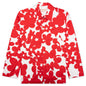 Red and White Dillies Print Jacket - Crimson
