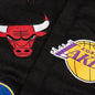 NBA Collage Wool/Leather Jacket - Black