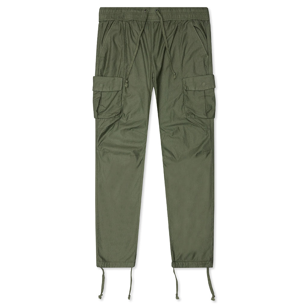Back Sateen Cargo Pants - Olive