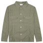 Cotton Poplin Frame Snap Overshirt - Olive