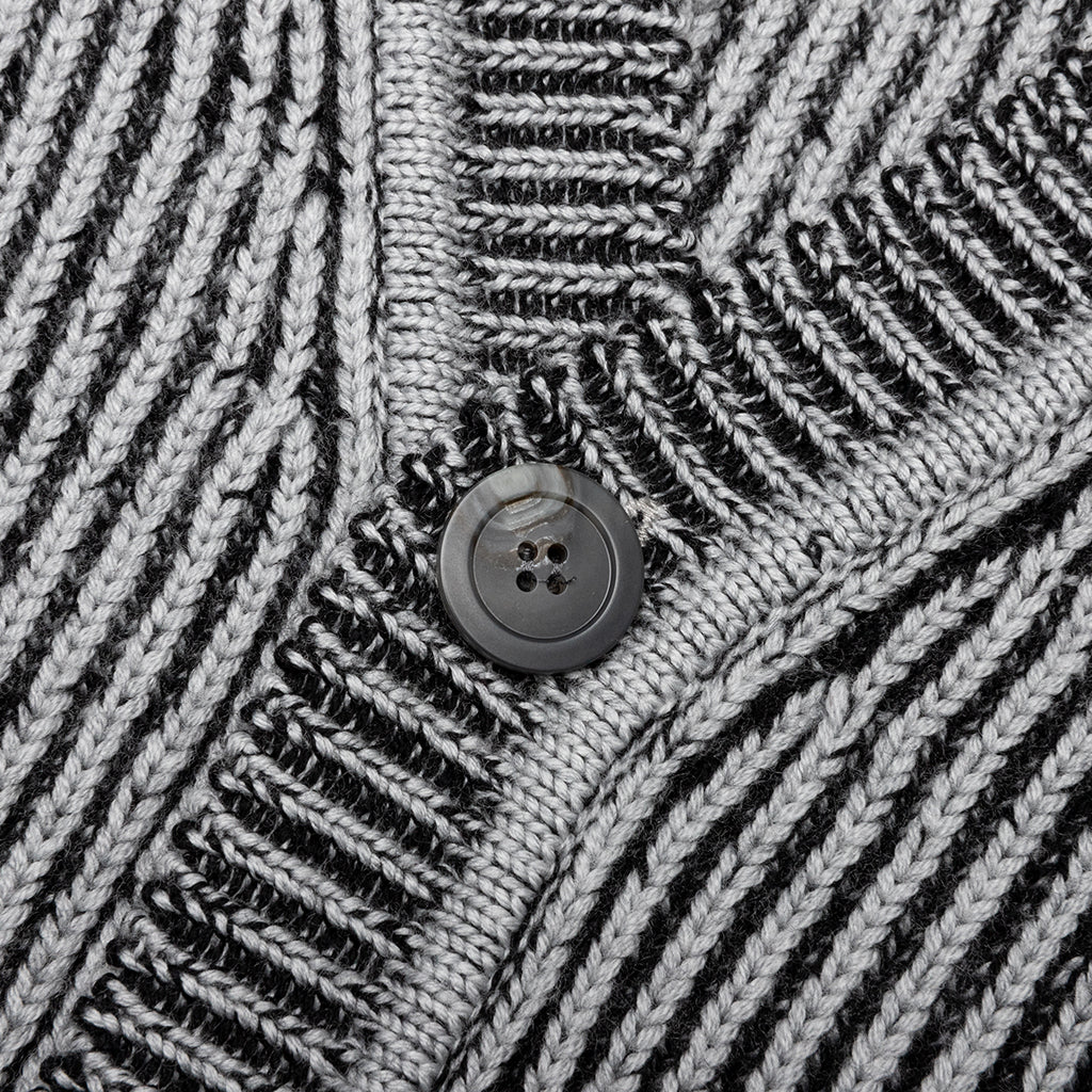Structure Wool Knit Cardigan - Ash