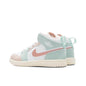 Air Jordan 1 Mid SE (PS) - White/Pink Oxford/Jade Ice