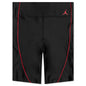 Essential Women's Mid-Rise Bike Shorts - Black/Black/University Red