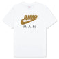 Jumpman Swoosh S/S T-Shirt - White/Metallic Gold