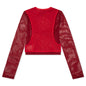 Jordan x Teyana Taylor Women’s Long-Sleeve Mesh Top - Gym Red/Team Red