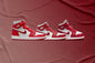 Air Jordan 1 Retro High OG (PS) - Light Iron Ore/Varsity Red/Sail