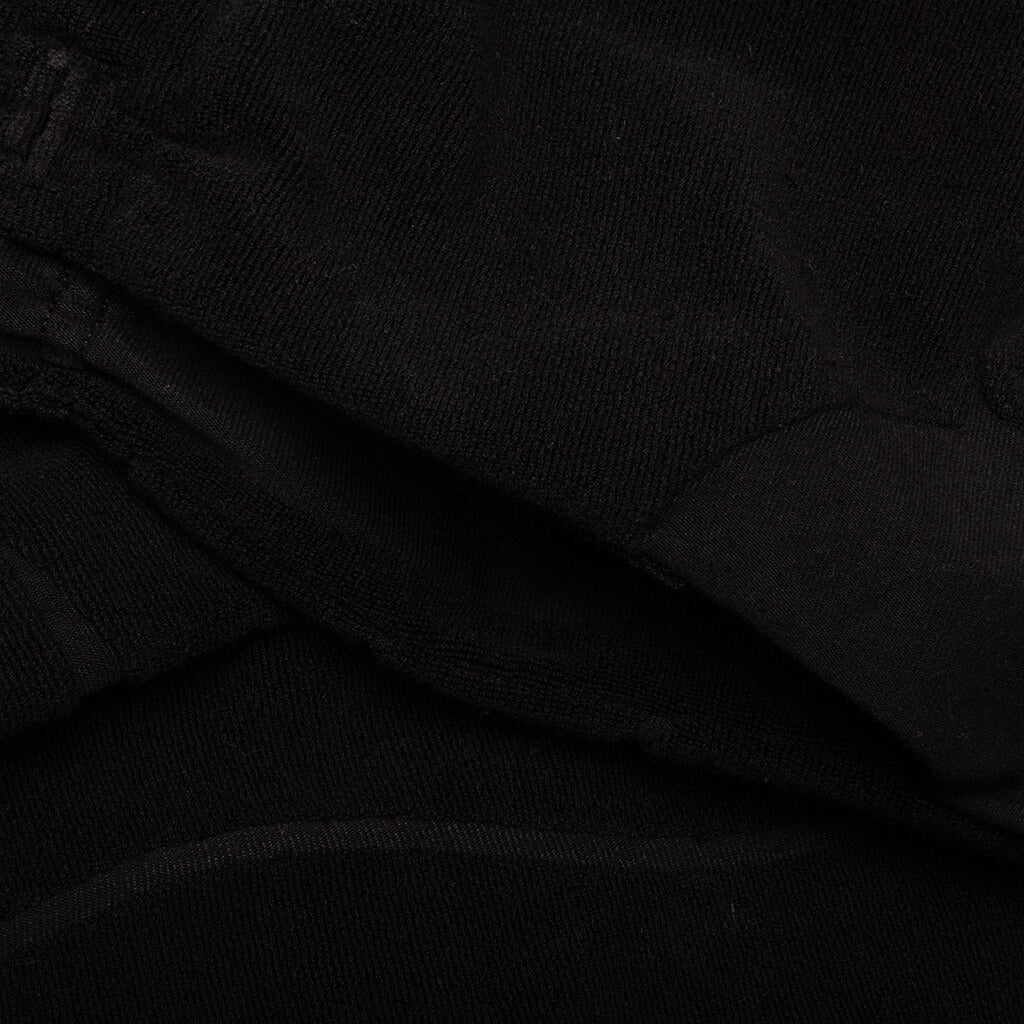 Towelling Beach Pant - Black