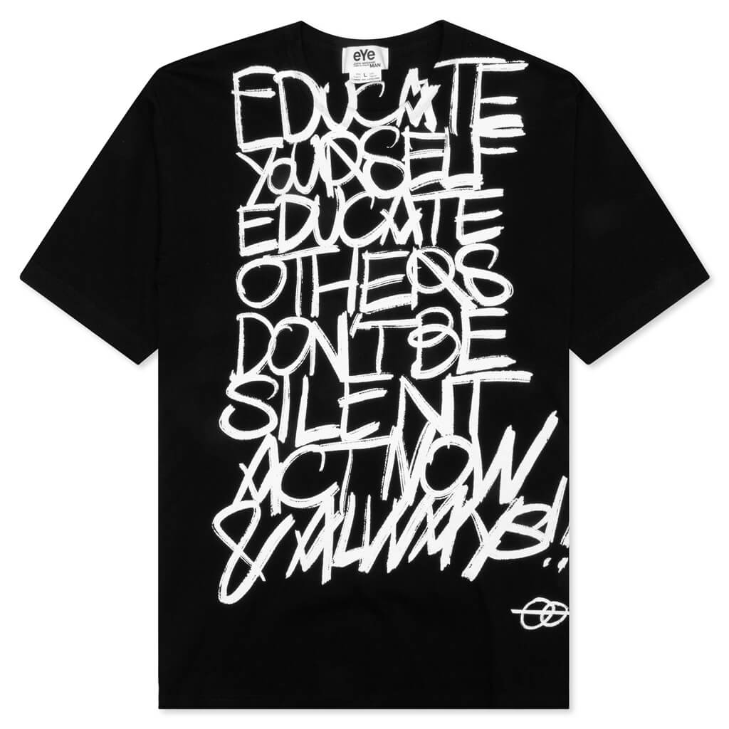 Educate T-Shirt - Black/White