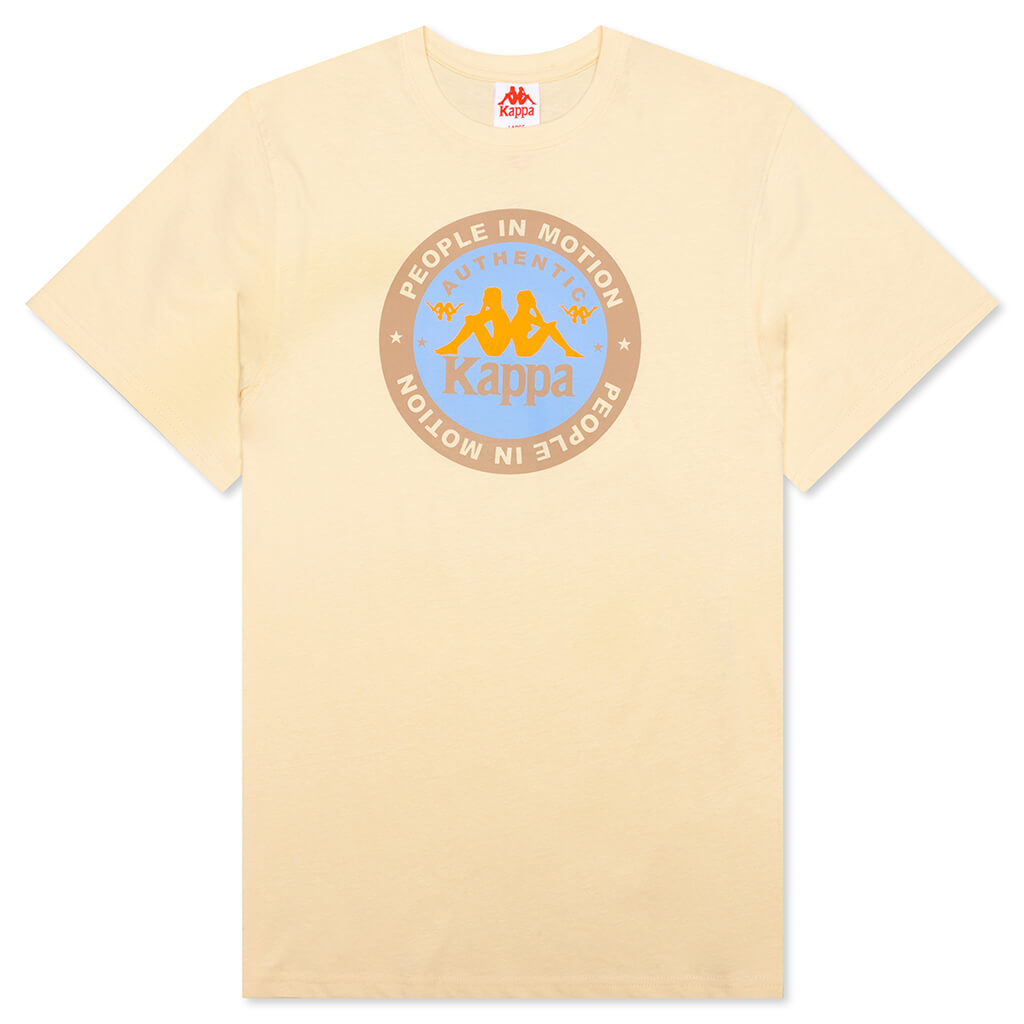 Authentic Franeker T-Shirt - Beige Ecru/Brown/Blue Cielo