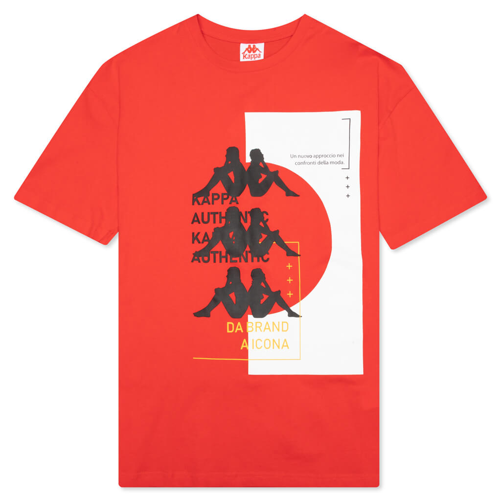 Authentic HB Etas T-Shirt - Red/White
