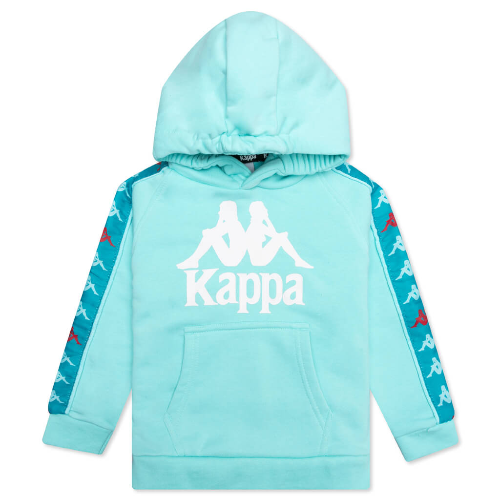 Kid's 222 Banda Hurtado 3 Hoodie - Green Water/Blue Peacock/Red Toreador