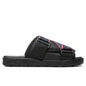 Logo Tape Kalpi Sandals - Black/Blue Turkis