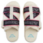 Logo Tape Kalpi Sandals - Cream/Blue Turkis