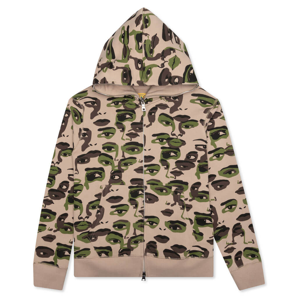 Faces Camo Hoodie - Green