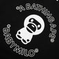 Kids Baby Milo Line Tape Relaxed Fit Crewneck Sweatshirt - Black