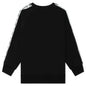 Kids Baby Milo Line Tape Relaxed Fit Crewneck Sweatshirt - Black