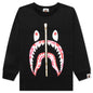 Kid's ABC Camo Shark L/S Tee - Black/Pink