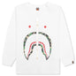 Kid's ABC Camo Shark L/S Tee - White/Green