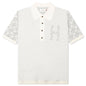 Knit H Pattern Polo - Bone