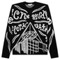 Jacquard Logo Jumper Sweater - Black/Ecru