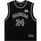 Knitted 24 Basketball Jersey - Black