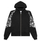Lace Panel Hoodie - Black
