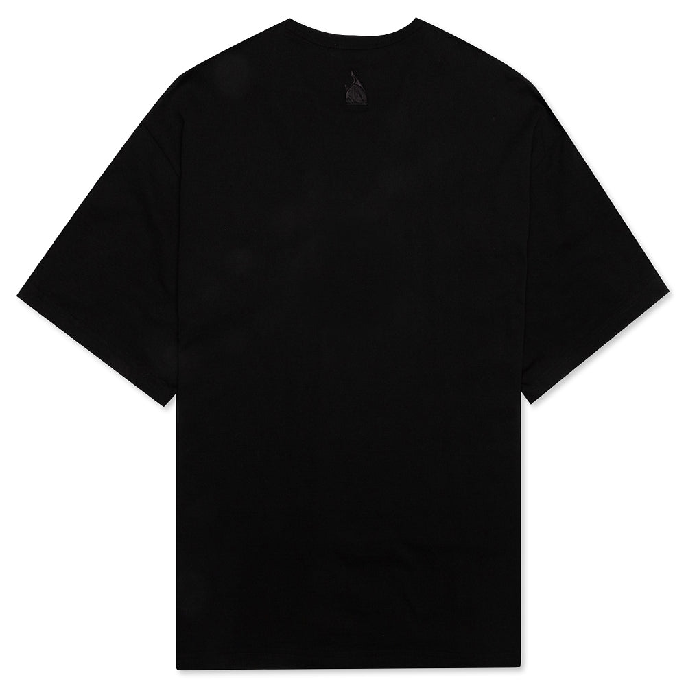 Embroidered Oversize Tee - Black