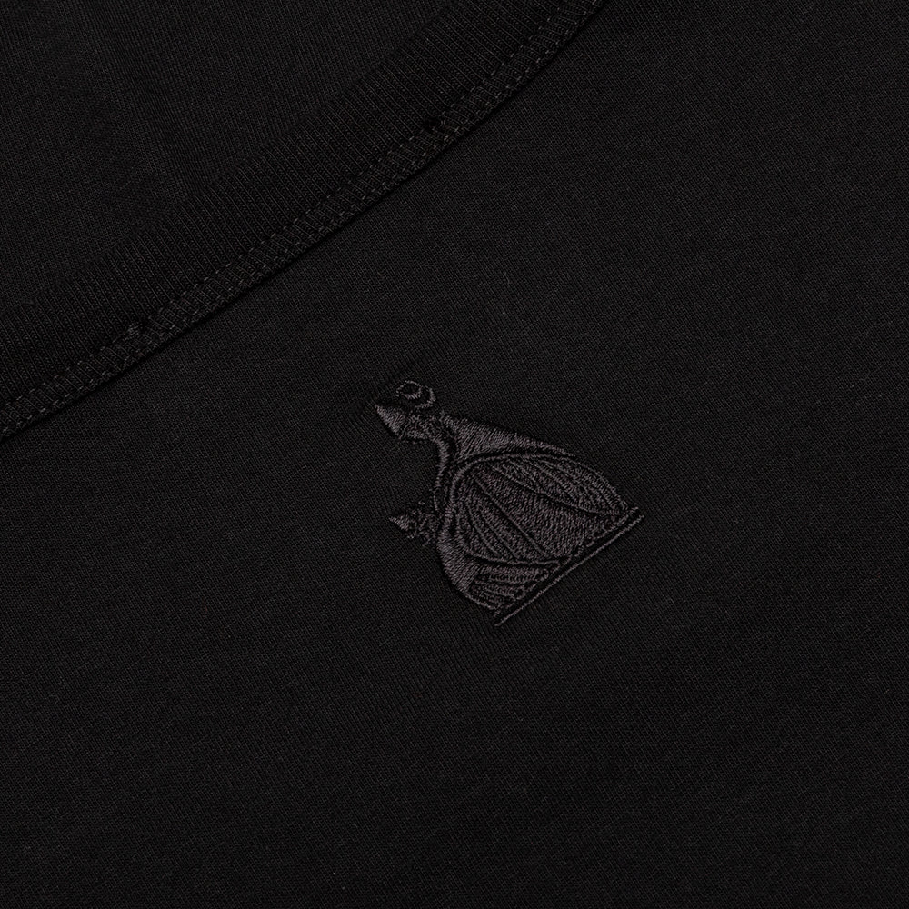 Embroidered Oversize Tee - Black