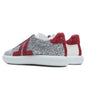 Glen Low Top Sneakers - Silver/Red